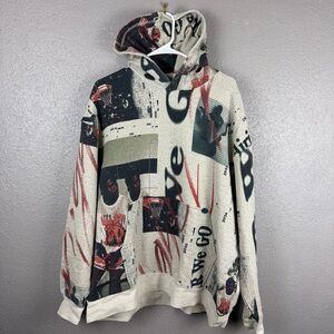 Jordan HERITAGE KNIT PULLOVER HOODIE MENS Allover Print Design FN6517-236